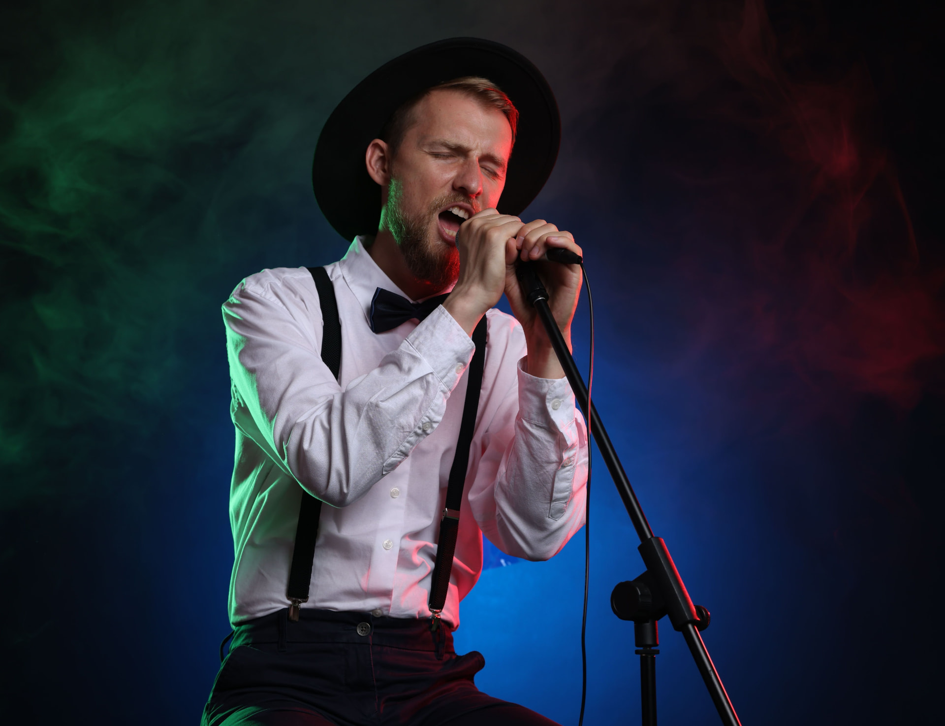 Portrait of Dale Walker, professional live vocalist